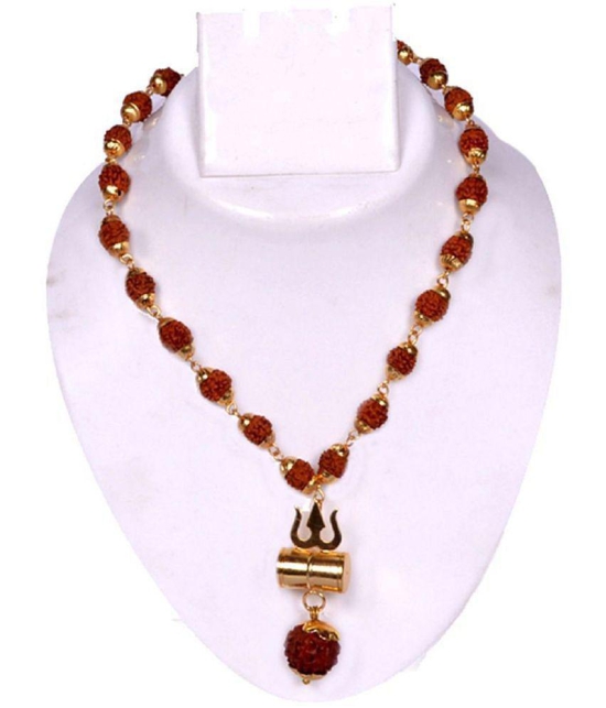 PAYSTORE Shiv Shakti Kavach 5 Mala With Shiv Trishul & Damru Wood Shiv Shakti Kavach Mukhi Rudraksha Wood Locket - None