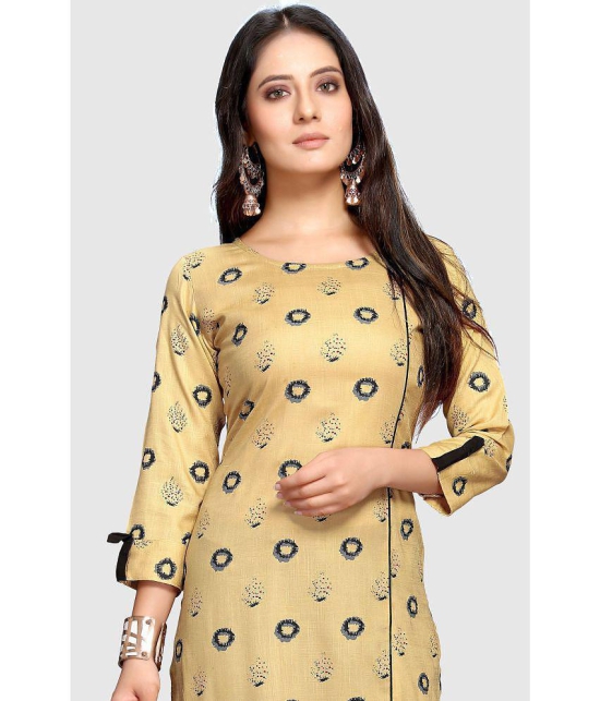 Rajnandini - Beige Rayon Women's A-line Kurti ( Pack of 1 ) - None