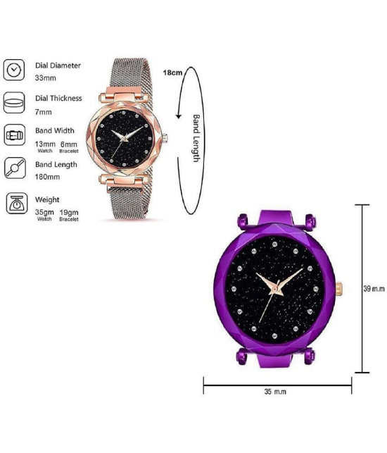 Hala - Multicolor Stainless Steel Analog Womens Watch