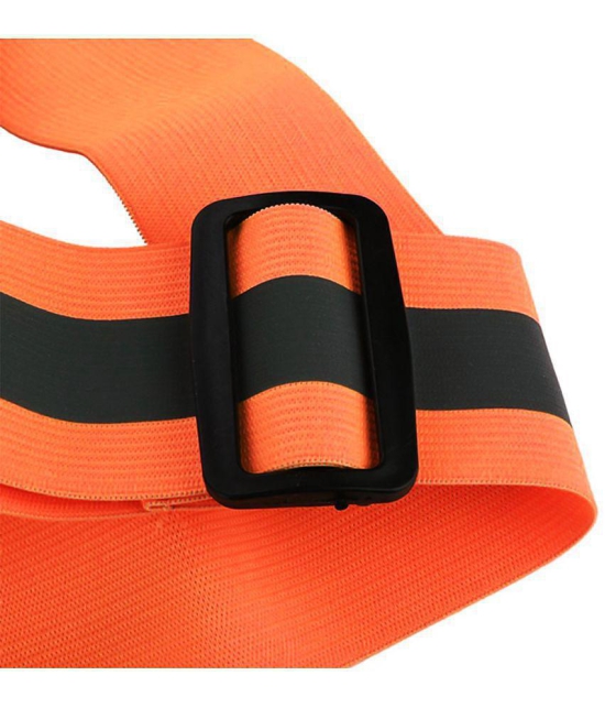 Laxmi Polyester High Visibility Safety Reflective Vest Belt Jacket(Pack 1) Orange Safety Jacket