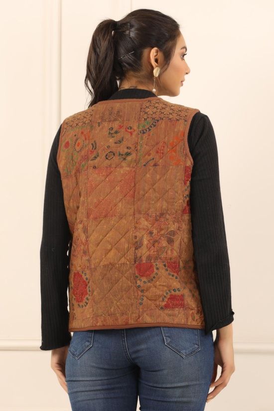 Printed women quilted  jacket-3XL