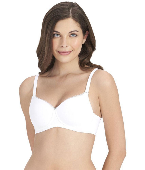 Amante Cotton T-Shirt Bra - White Single - 38DD