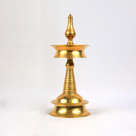 Kerala Brass Nilavilakku | Traditional Oil Lamp-Medium