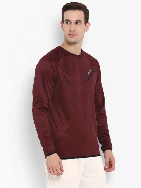 Alcis Maroon Polyester Fleece Sweatshirt Single Pack - XL