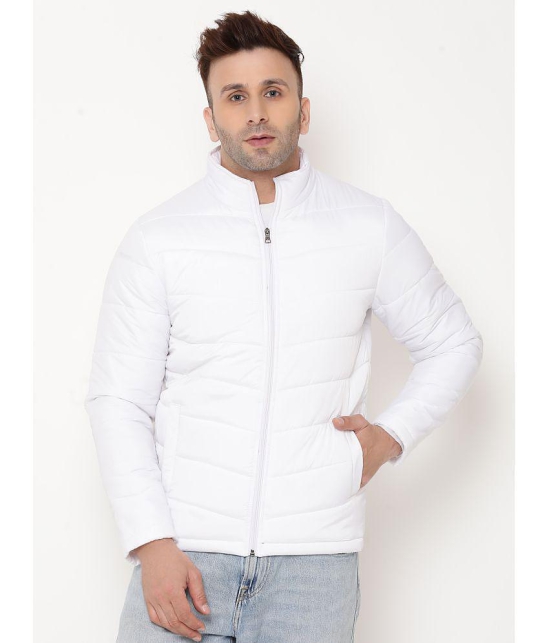 9TY3REE Polyester Men''s Puffer Jacket - White ( Pack of 1 ) - None