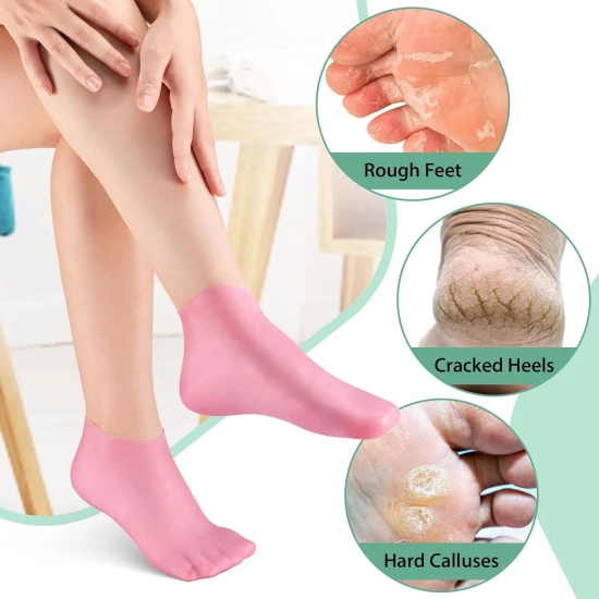 Foot Spa Pedicure Silicone Socks For Men & Women (Free Foot Moisturizer Cream)-Buy 3 Get 3 FREE + 3 FREE Cream @1199?