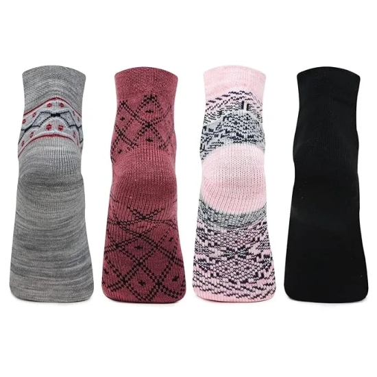 Women Ankle Length Wool Thumb Socks - PO4