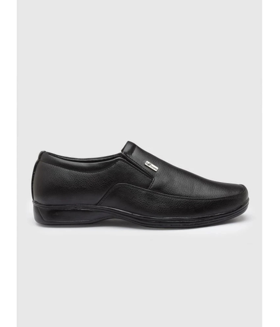 Action Black Mens Slip On Formal Shoes - None