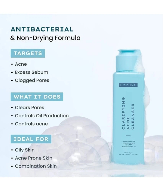 Hyphen Clarifying Acne Cleanser with Salicylic Acid 2% | Anti-Acne Face Wash for Oil Control