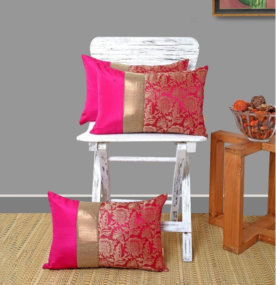 Set of 2 pcs Orange Jacquard cushion cover 12x18