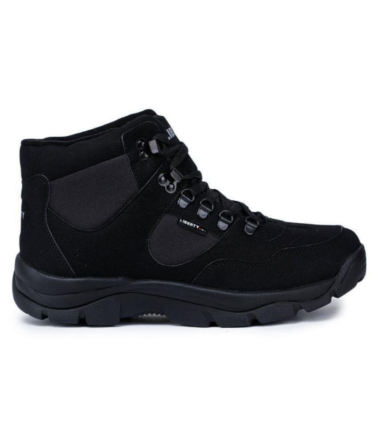 Liberty High Ankle Black Safety Shoes - 9