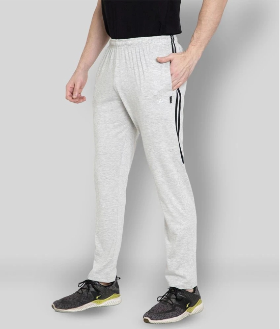 Zeffit - Light Grey Cotton Blend Mens Sports Trackpants ( Pack of 1 ) - M