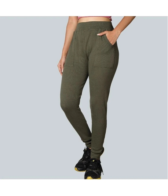 KARARO JEGGINGS - Cotton Blend Skinny Fit Olive Womens Jeggings ( Pack of 1 ) - None