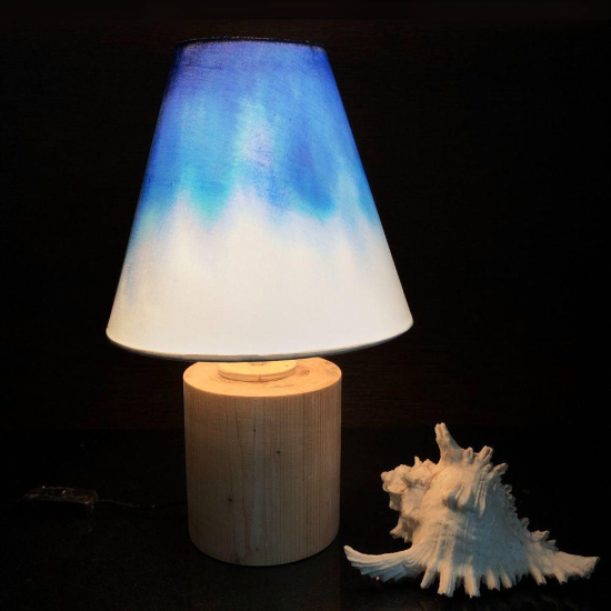 Cone Table Lamp - Blue Ombre Lamp Shade