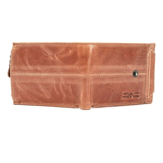 Vital King Men Trendy, Travel Tan Genuine Leather Wallet  (11 Card Slots)