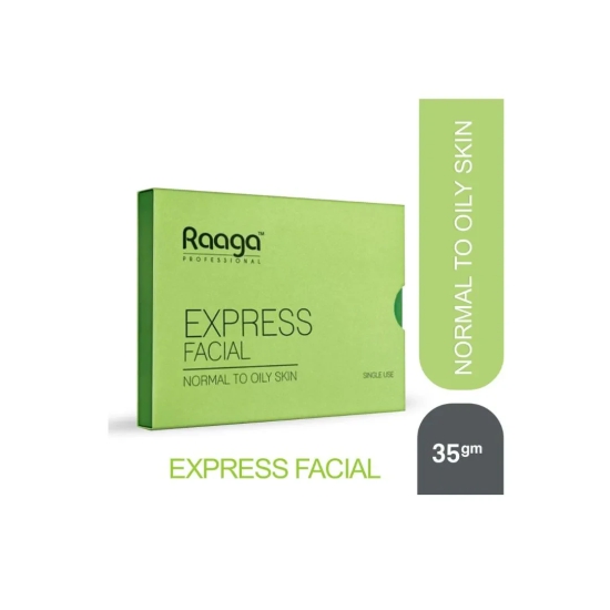 Raaga Professional Express Facial Kit | Normal to Oily | 35gm,Green