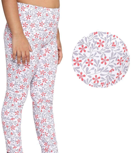 2K KIDS Girls Ankle Legging Viscose All Over Printed  (Pink Flower,910Y) - Pack Of 1 (2KGALVAOP_PF_910Y) - None