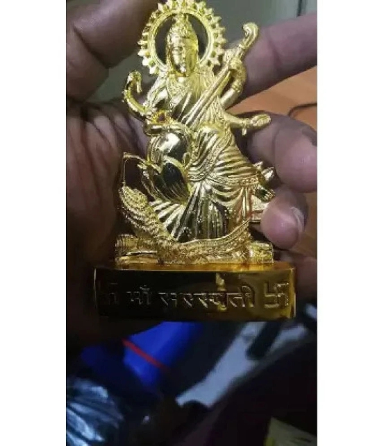 DvR ClicK - Brass Goddess Saraswati 11 cm Idol