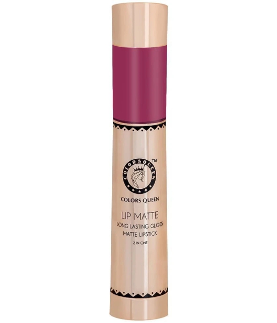 Colors Queen Lip Matte 2 in 1 Long Lasting Matte Lipstick (Sharbati Pink)