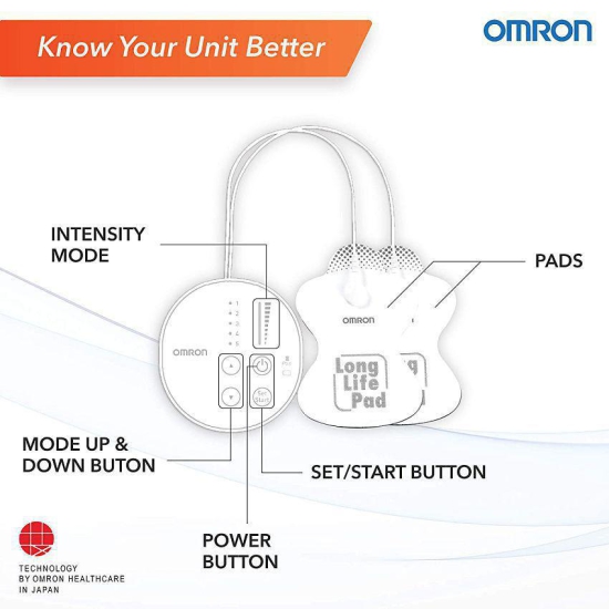 Omron HV F013 TENS Machine Electronic Nerve Stimulator and Body Massager (White)