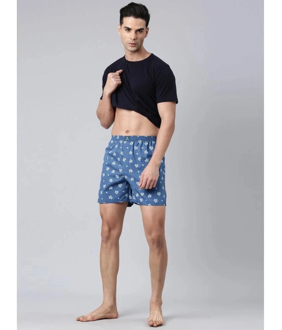 Joven Blue Cotton Mens Boxer- ( Pack of 2 ) - None