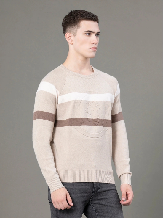 RedTape Round Neck Embossed Sweater for Men | Ultimate Comfort