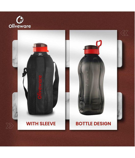 Oliveware - Black Water Bottle 2000 mL ( Set of 1 ) - Black