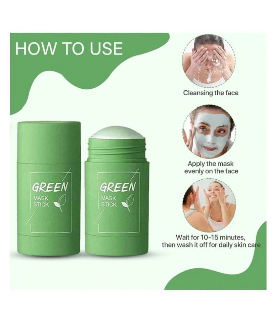 ADS Water Proof Mushroom Head Air Cushion Green Tea Facial Purifying Clay Stick Mask, Natural Finish