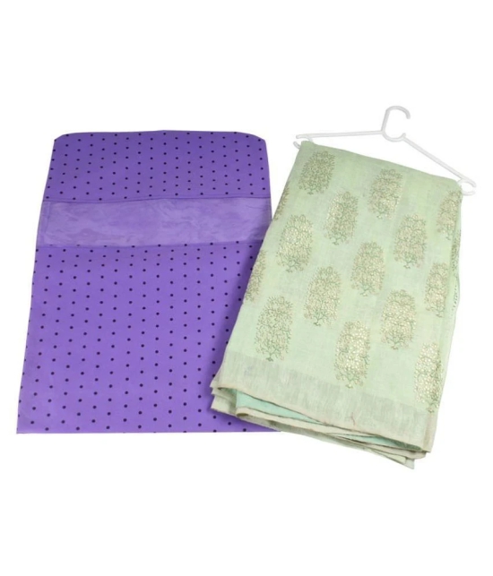 PrettyKrafts dots Printed Hanging Saree Cover Wardrobe Organiser (Set of 12 pcs) - Purple - Purple