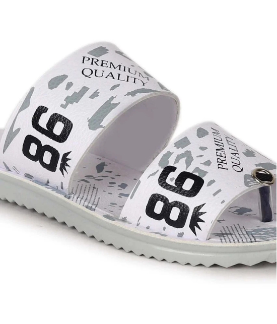 Aadi White Mens Slide Flip Flop - None