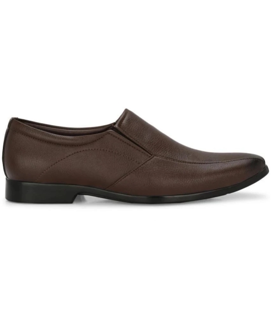 Leeport - Brown Mens Slip On Formal Shoes - None