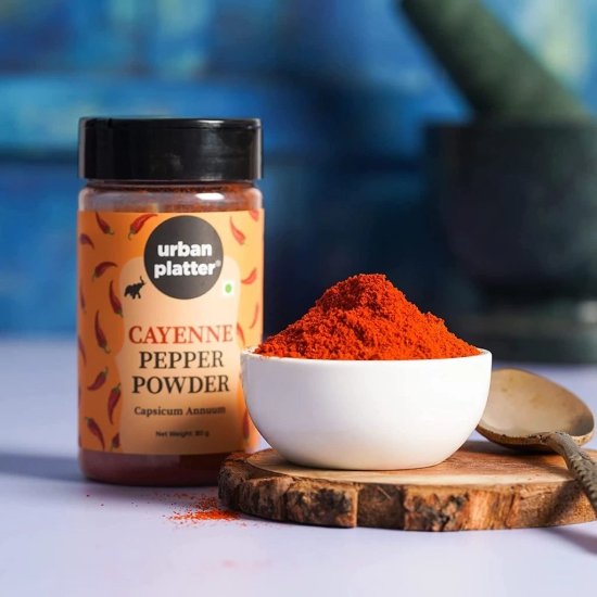 Urban Platter Cayenne Pepper Powder, 80g [Spicy & Smoky Pepper Powder]