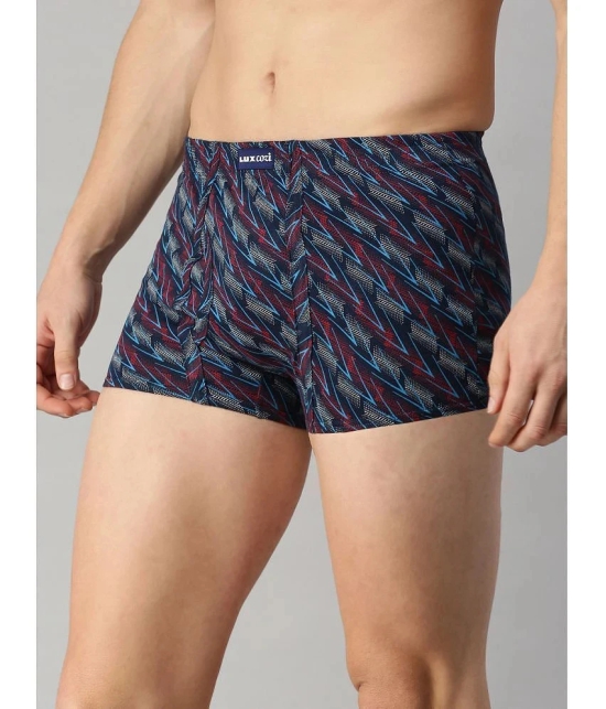 Lux Cozi - Navy Blue Cotton Mens Trunks ( Pack of 4 ) - None