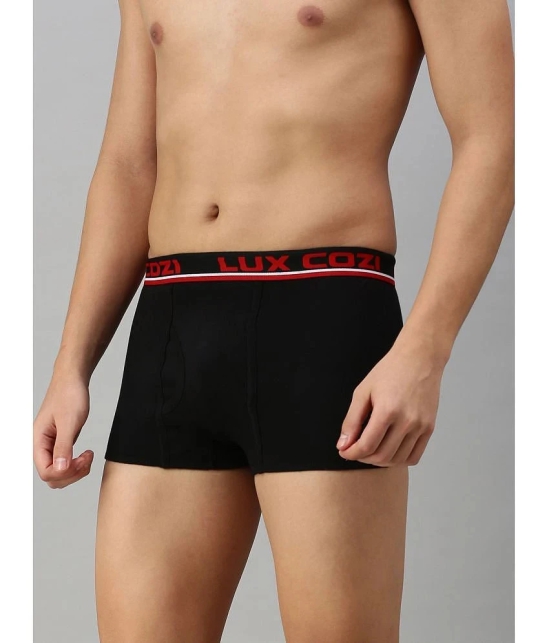 Lux Cozi - Multicolor Cotton Blend Mens Trunks ( Pack of 4 ) - None