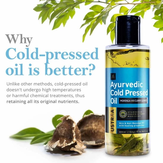 Ayurvedic Cold Pressed Oil with Moringa Oil & Curry Leaves (200 ml)