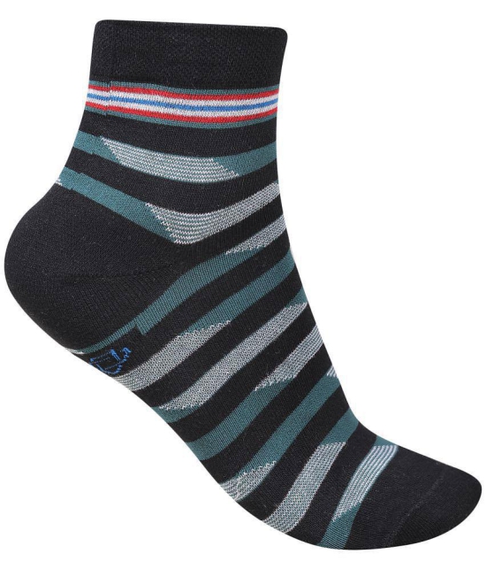 Dollar - Cotton Men's Striped Green Ankle Length Socks ( Pack of 3 ) - Green