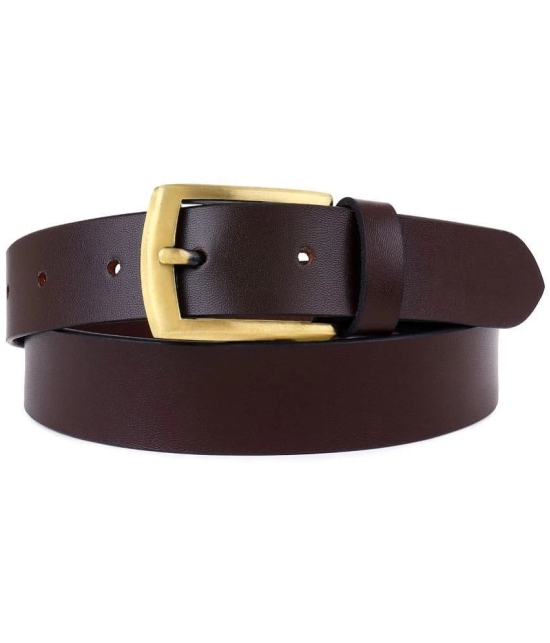 Loopa - Brown 100% Leather Mens Formal Belt ( Pack of 1 ) - None