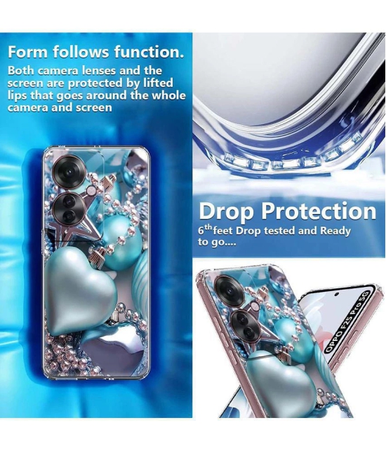 NBOX Multicolor Printed Back Cover Silicon Compatible For Oppo F25 Pro 5G ( Pack of 1 )