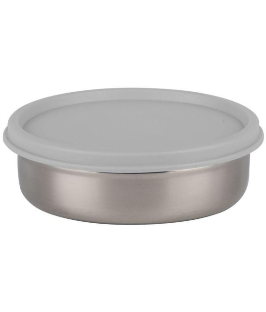 HOMETALES - SS Round Container 200 ml Stainless Steel Lunch Box 2 - Container ( Pack of 1 )