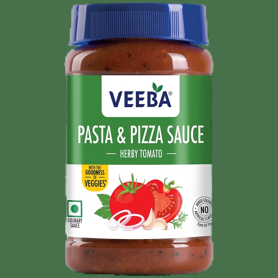 Veeba Pasta & Pizza Sauce Herby Tomato| Red Pasta Sauce Herb, 525 G