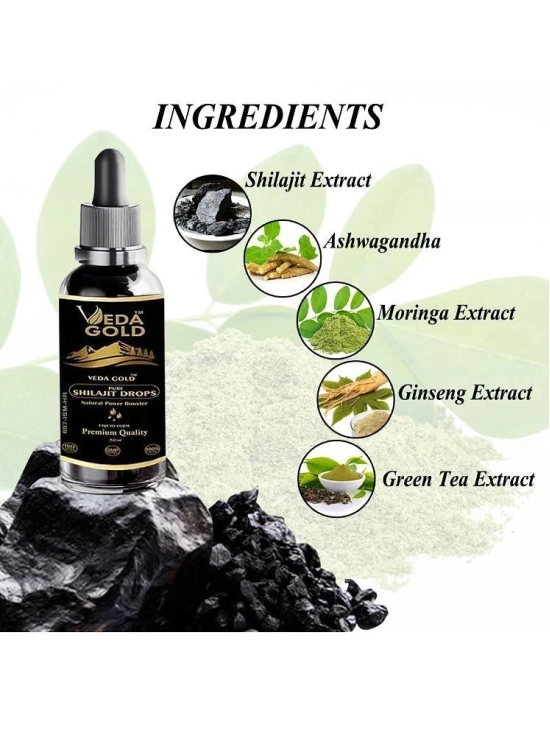 PURE HIMALAY SHILAJIT DROP, VEDA GOLD PURE HIMAYAN SHILAJIT DROP, AYURVEDIC 100% NATURAL SHILAJIT DROP 30ML