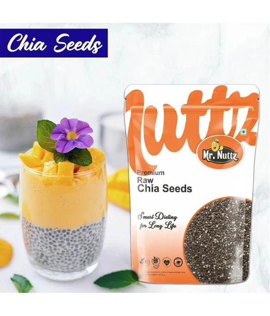 Mr.Nuttz Chia Seeds for weight loss, Omega 3, Zinc & Fiber, Calcium Rich Pack of 2x500g (1kg)