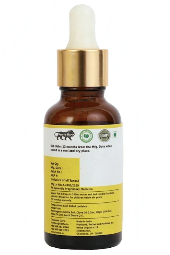 Panchagavya Rollon Oil for Steam (Size - 25 ml) by HETHA ORGANICS LLP