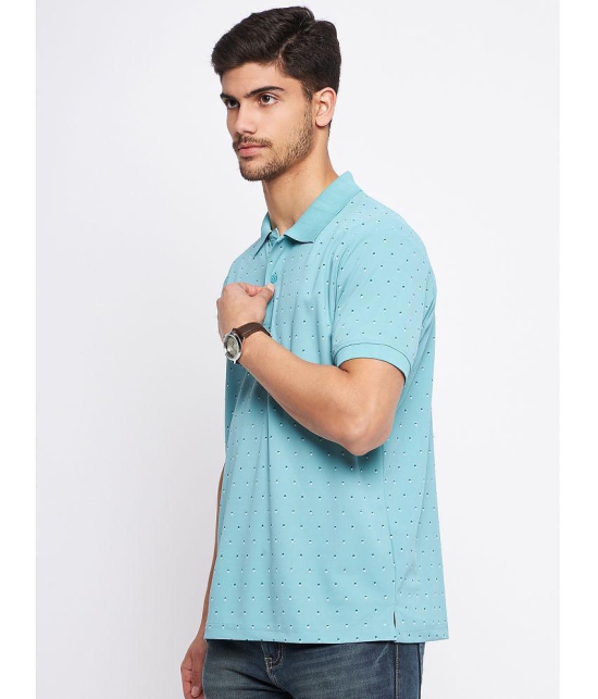 MXN - Aqua Cotton Regular Fit Mens Polo T Shirt ( Pack of 1 ) - None