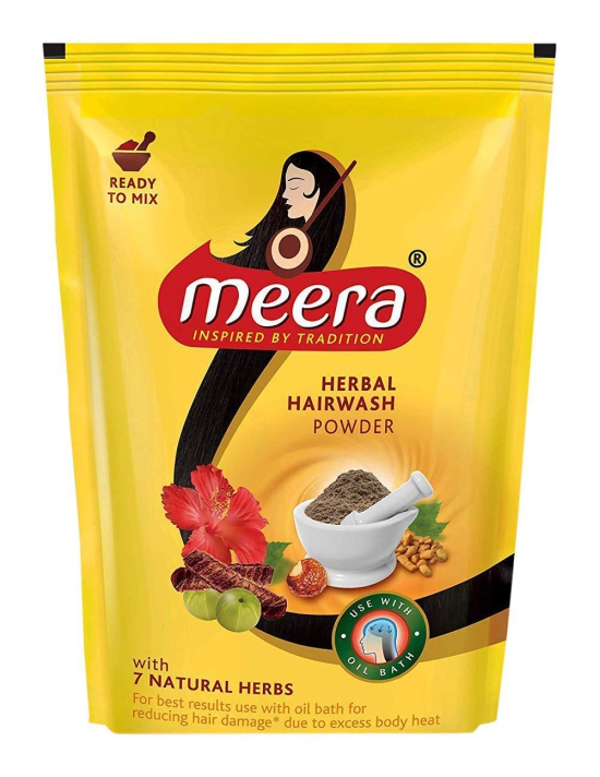 Meera Powder - Herbal Hairwash 80 Gm Pouch