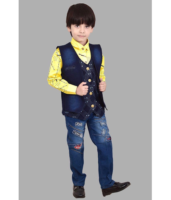 Arshia Fashions - Yellow Denim Boys Shirt & Jeans ( Pack of 1 ) - None