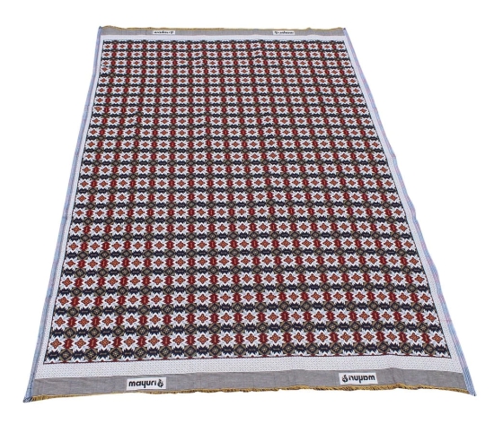 Mandhania Solance MayurPankh 3D Solapur Chaddar 100% Cotton Dailyuse Single Bed Blanket Pack of 1