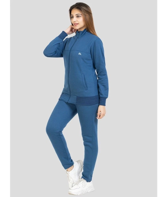 YHA Indigo Fleece Solid Tracksuit - Pack of 1 - None