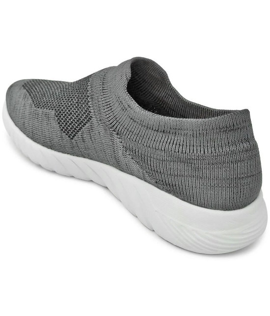 UrbanMark Men Casual Knitted Eva Slip-Ons Walking Sports Shoes- Dark Grey - None