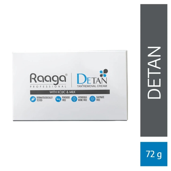 Raaga Professional De-Tan Pack | Tan Removal Cream with Kojic and Milk - 12g x 6 (72 gm)